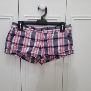 Aeropostale Plaid  Stretch Shorts